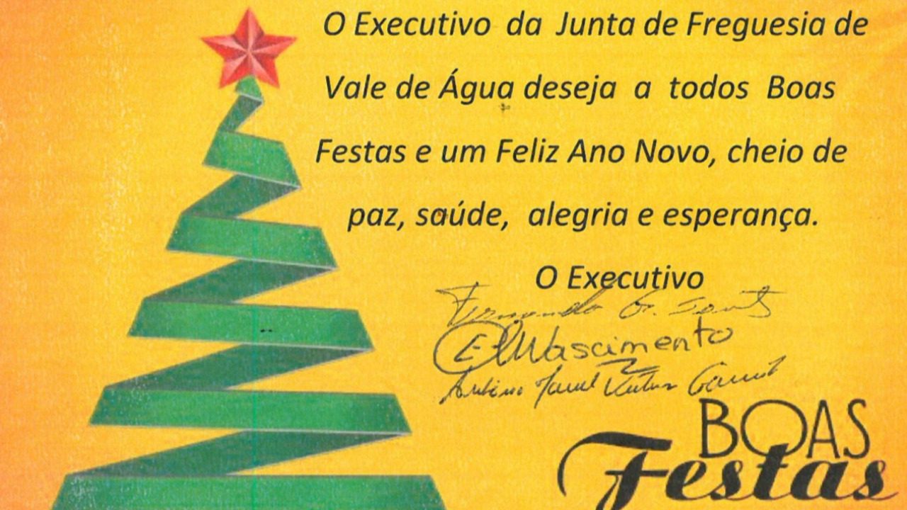 A Junta de Freguesia deseja Boas Festas
